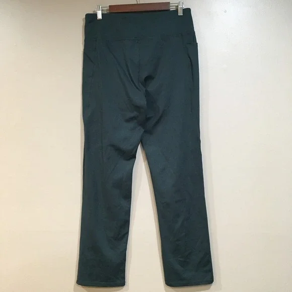 Jockey Wide Leg Pocket Yoga Pants Womens XL Dark Green Athleisure Gym Lounge - Picture 8 of 13